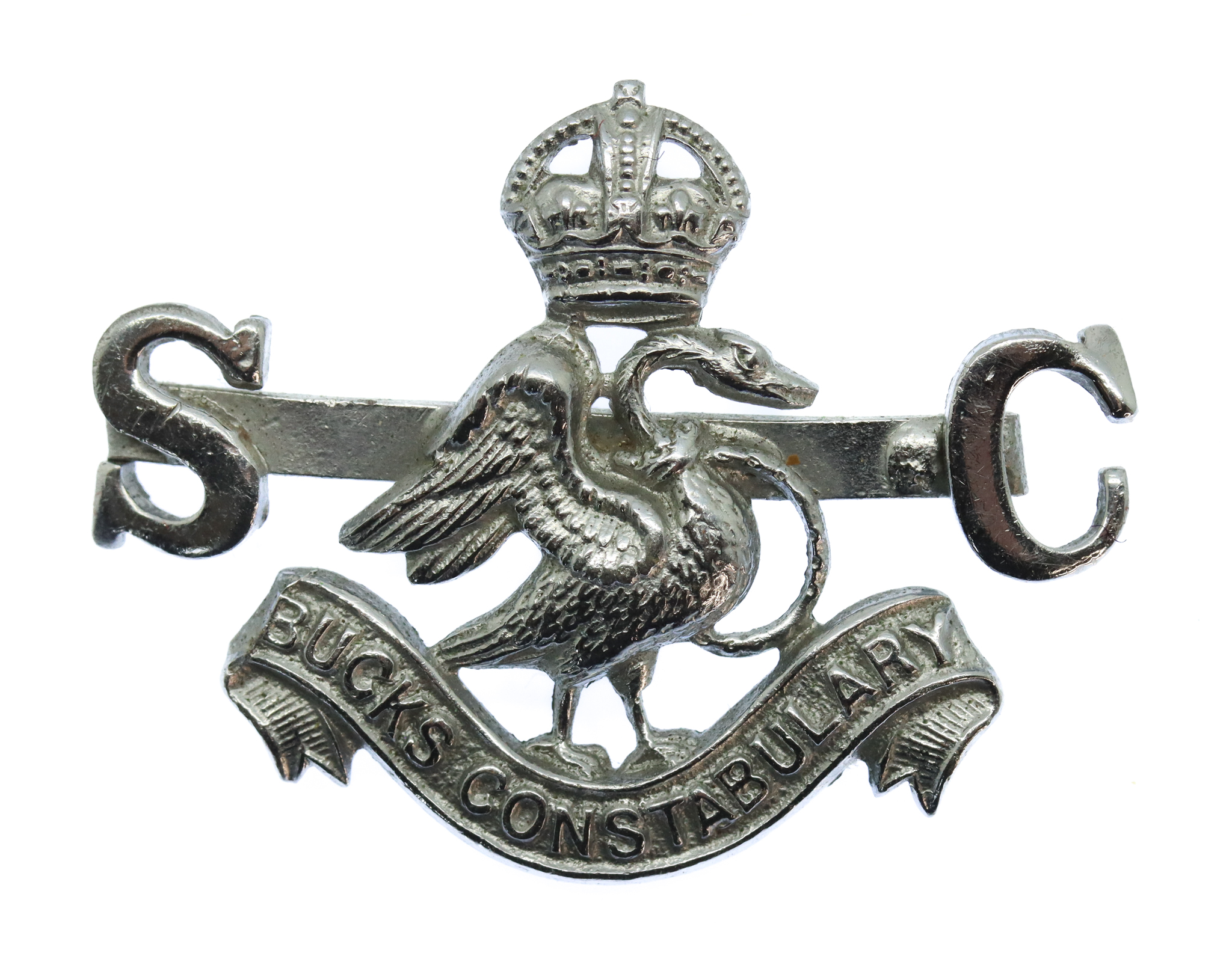 Buckinghamshire Special Constabulary Collar Badge - King's Crown