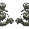Pair of Buckinghamshire Constabulary Collar Badges - King's Crown