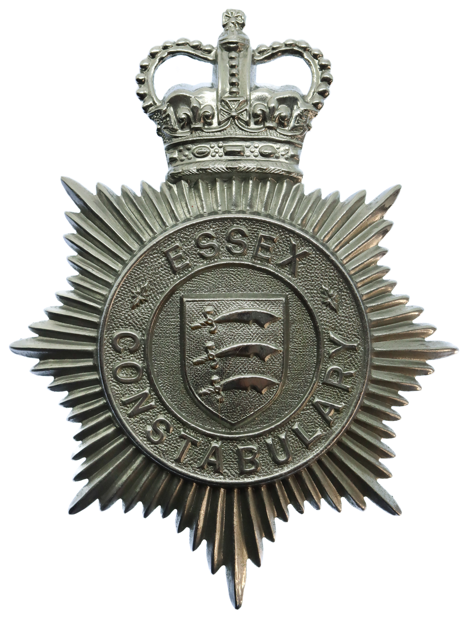 Essex Constabulary Helmet Plate - Queen's Crown