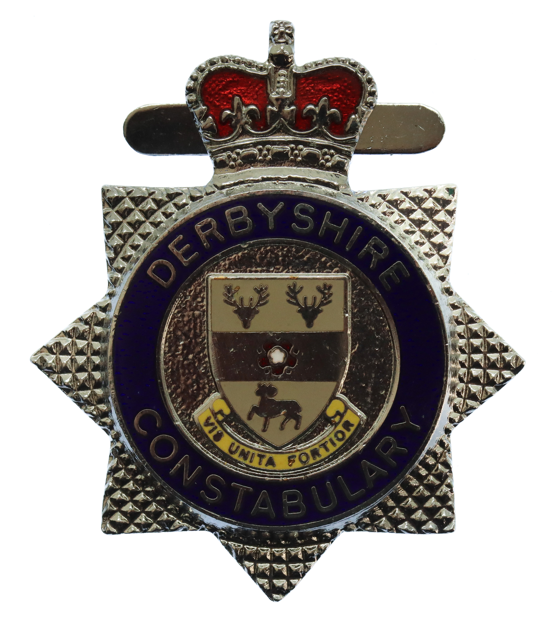 Derbyshire Constabulary Enamelled Warrant Card Badge