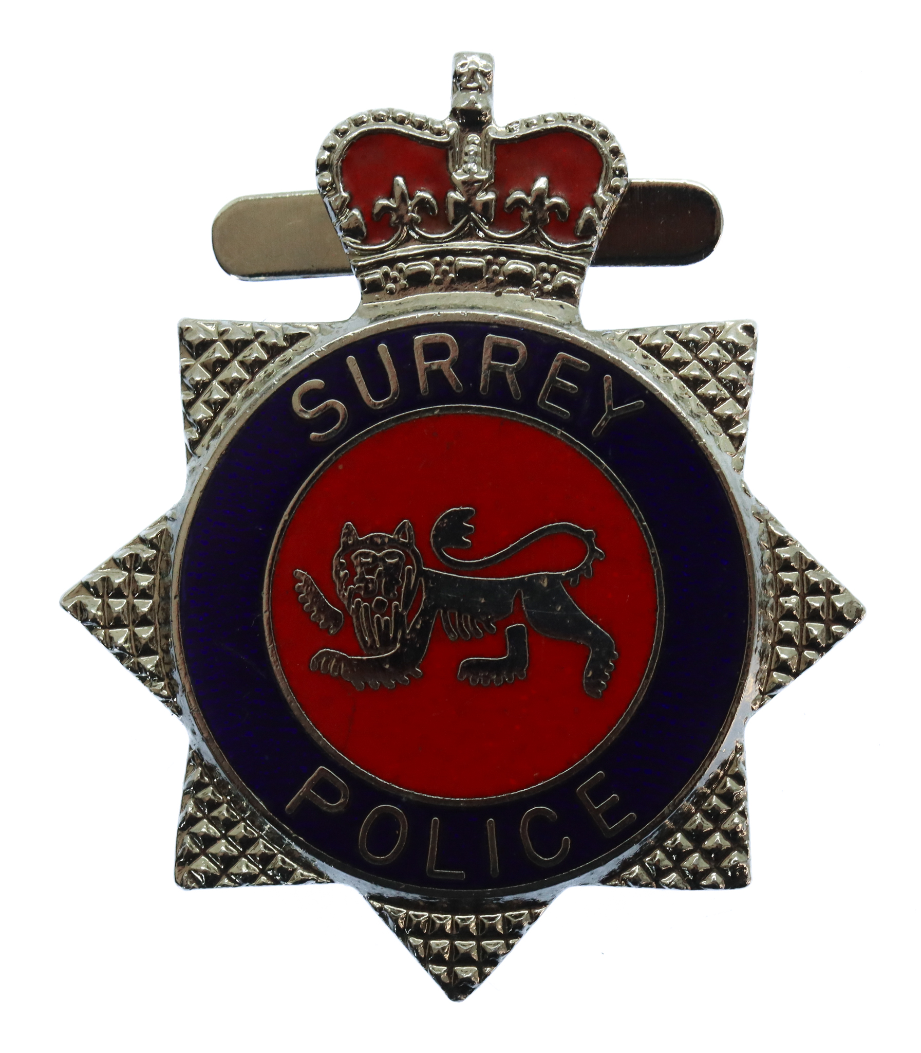 Surrey Police Enamelled Warrant Card Badge