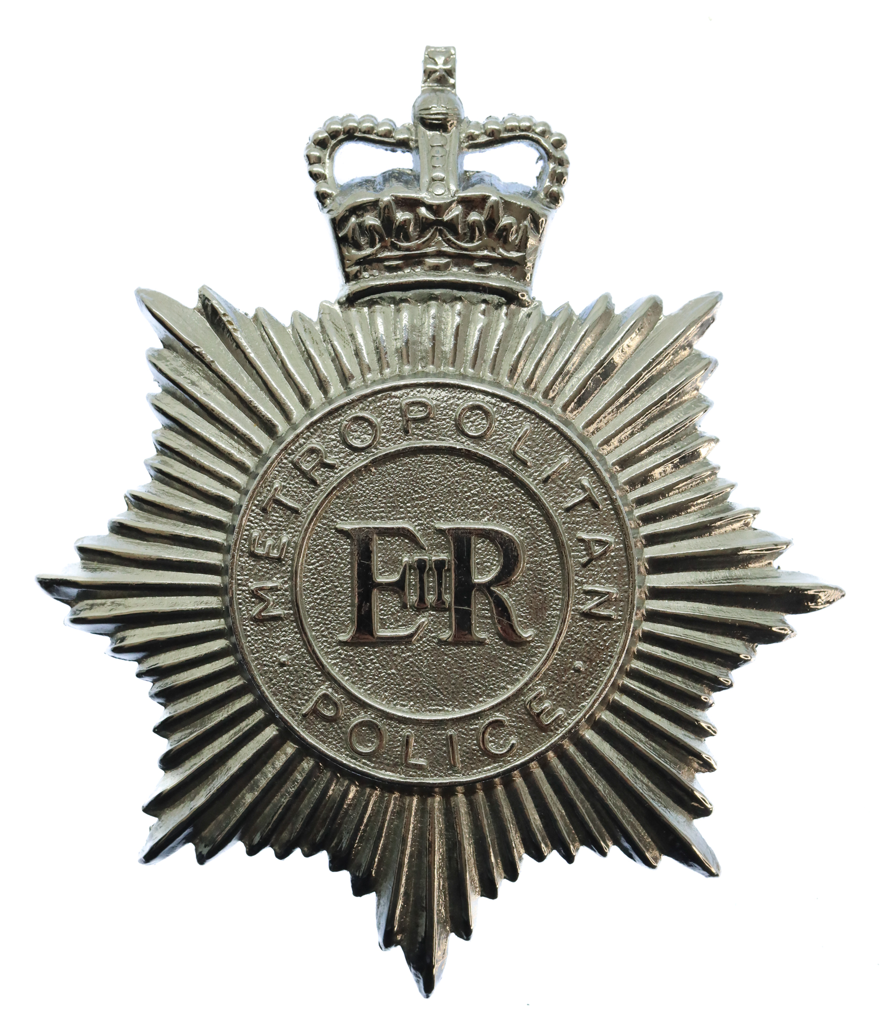 Metropolitan Police Noddy Bike Helmet Plate - Queen's Crown