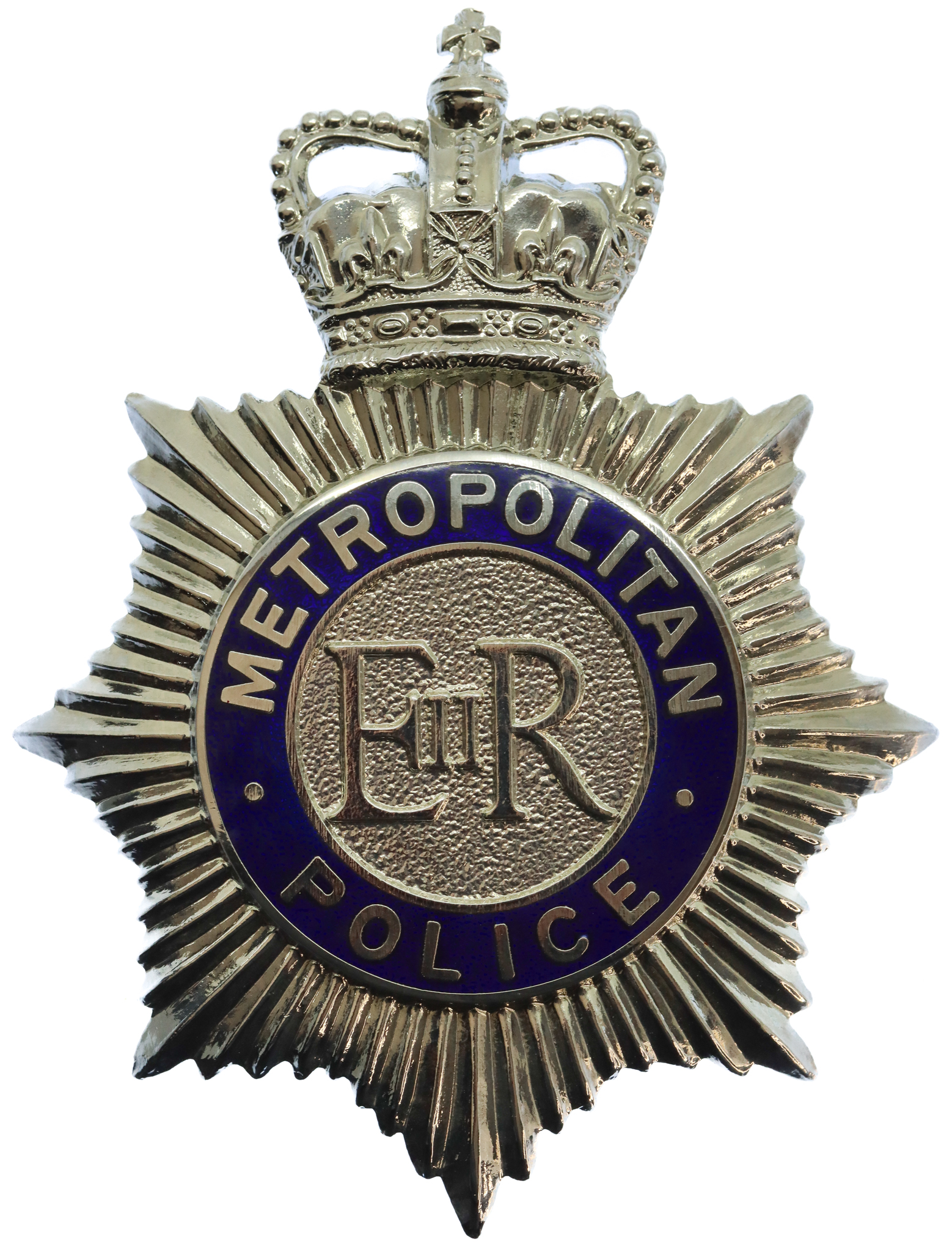 Metropolitan Police Enamelled Helmet Plate - Queen's Crown