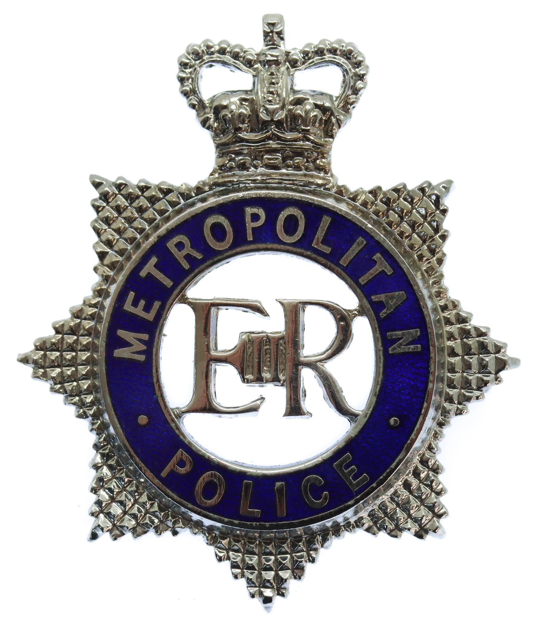 Metropolitan Police Senior Officer's Enamelled Cap Badge - Queen's Crown