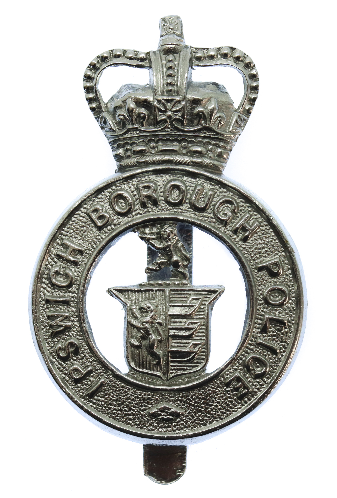 Ipswich Borough Police Cap Badge - Queen's Crown