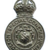 Bolton Special Constabulary Chrome Lapel/Cap Badge - King's Crown