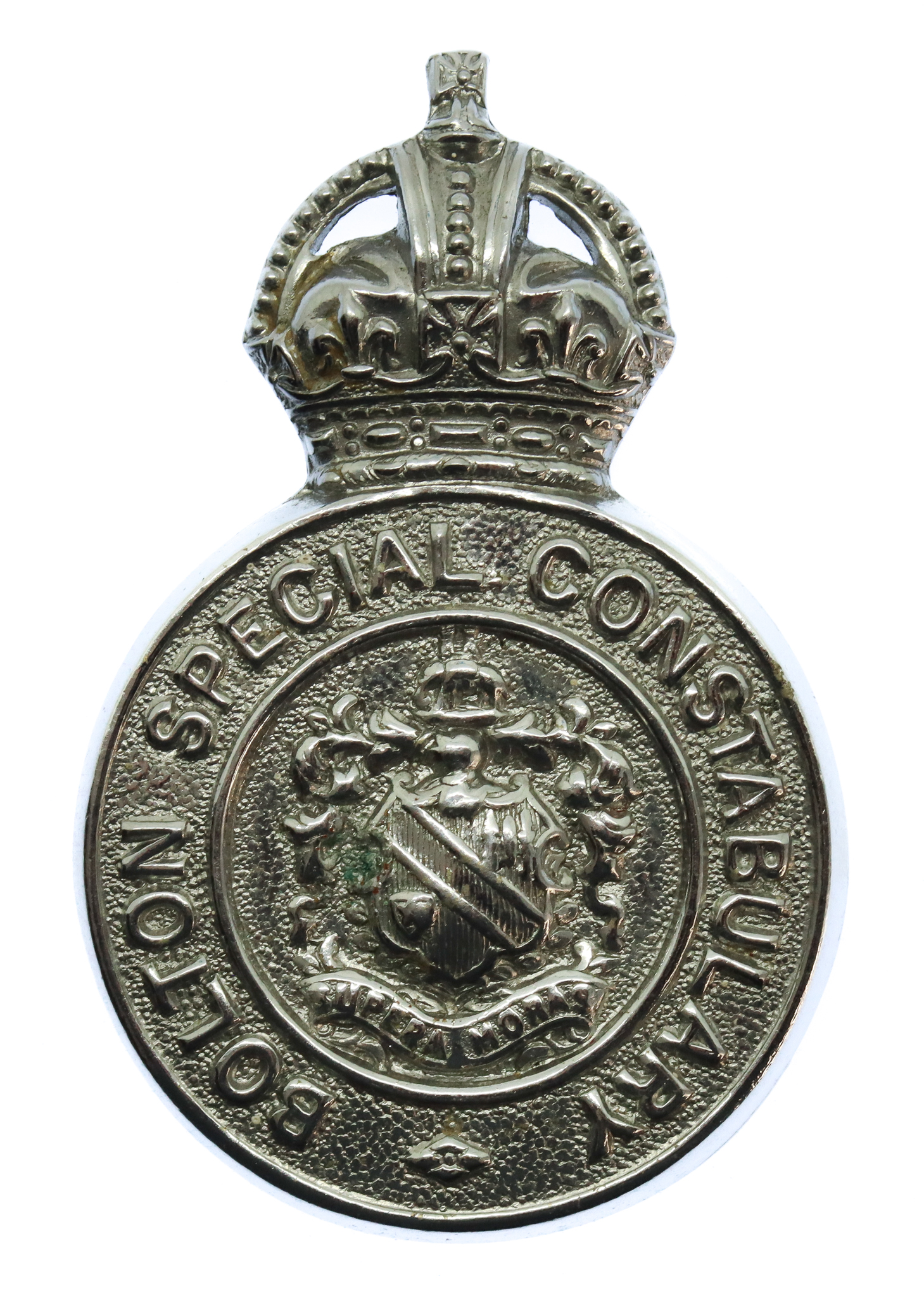 Bolton Special Constabulary Chrome Lapel/Cap Badge - King's Crown
