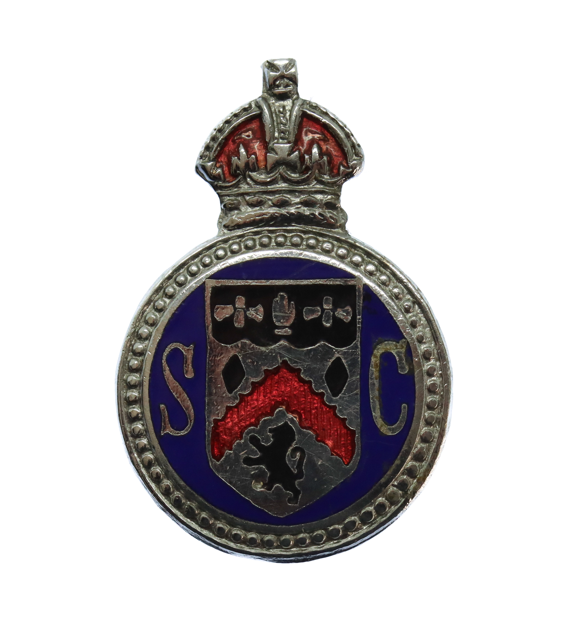 Burnley Special Constabulary Enamelled Lapel Badge - King's Crown