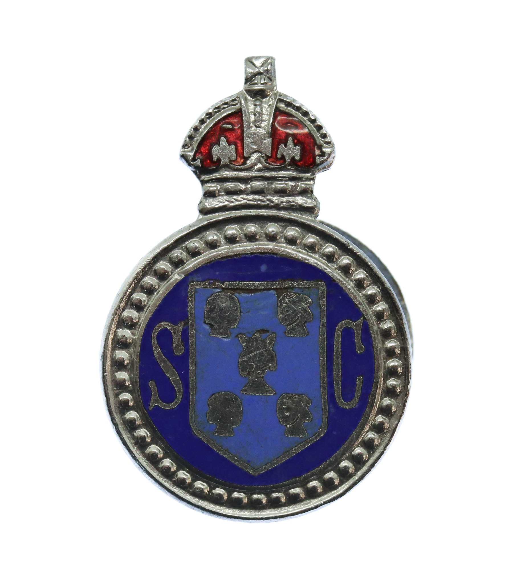 Reading Special Constabulary Enamelled Lapel Badge - King's Crown