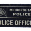 Metropolitan Police Officer Cloth Patch Badge (Blue)