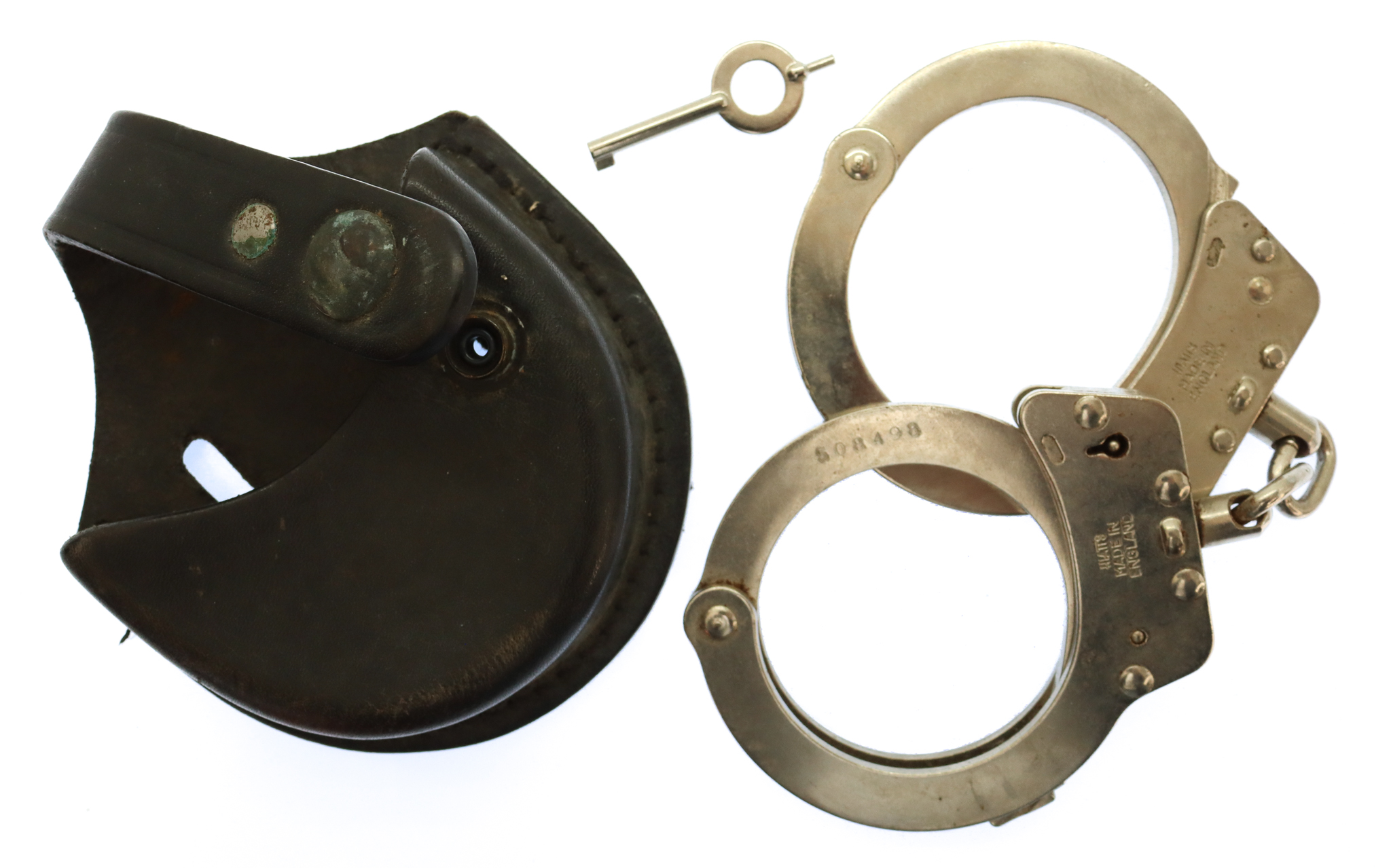 Hiatts Police Handcuffs with Key & Pouch 