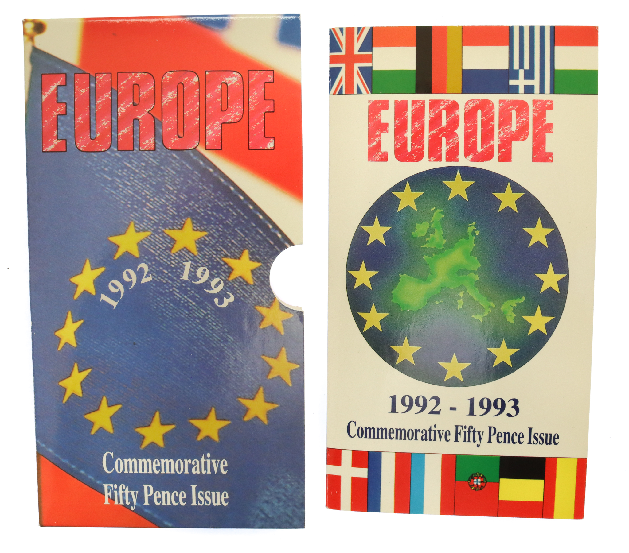 Royal Mint 1992-1993 Europe Commemorative 50p / Fifty Pence Issue Coin Set