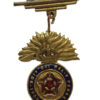 Royal Fusiliers Brass & Enamel Pendant Sweetheart Brooch - King's Crown