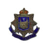 East Surrey Regiment Silver & Enamel Lapel Badge - King's Crown