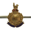 Royal Marines Brass & Enamel Sweetheart Brooch - King's Crown