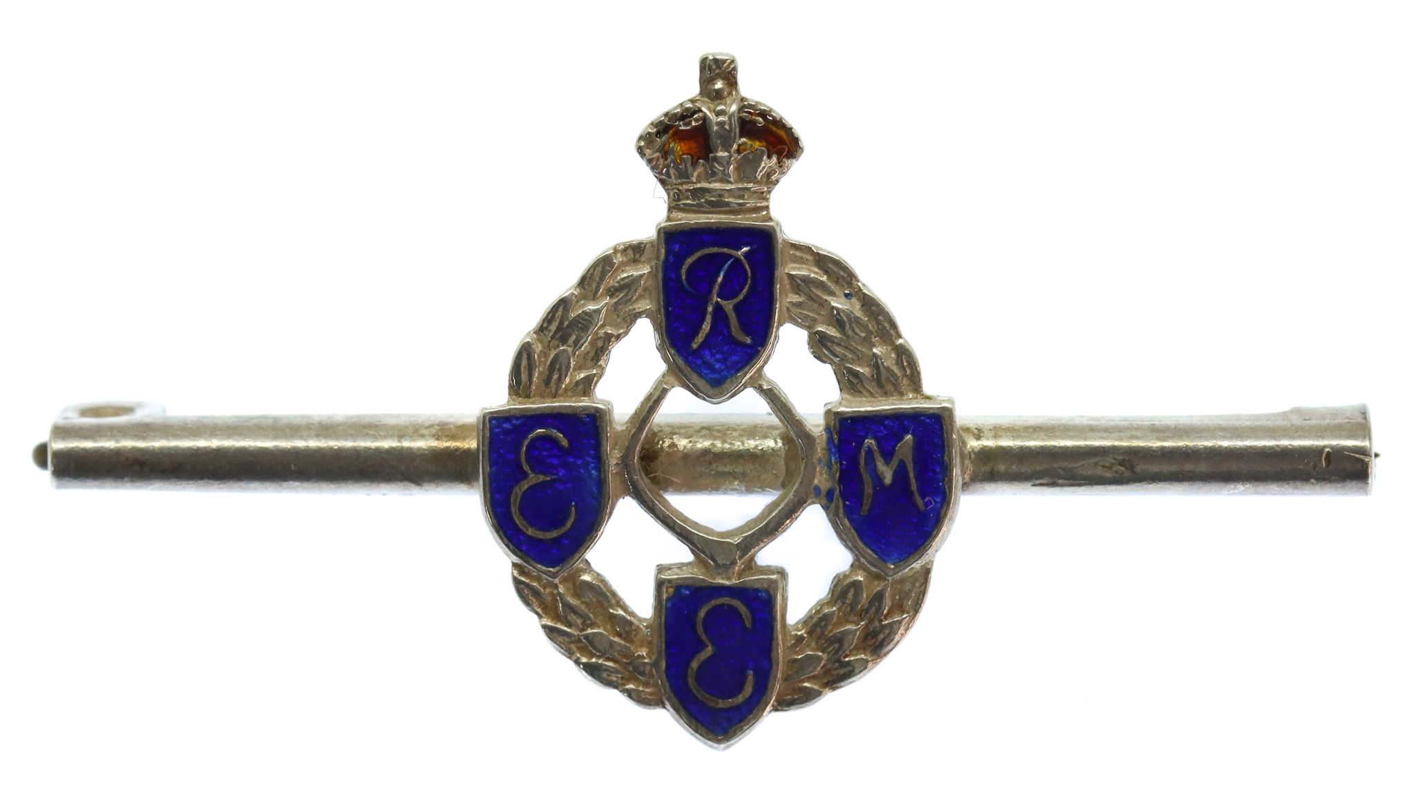 Royal Electrical & Mechanical Engineers (R.E.M.E.) Silver & Enamel Sweetheart Brooch/Tie Pin