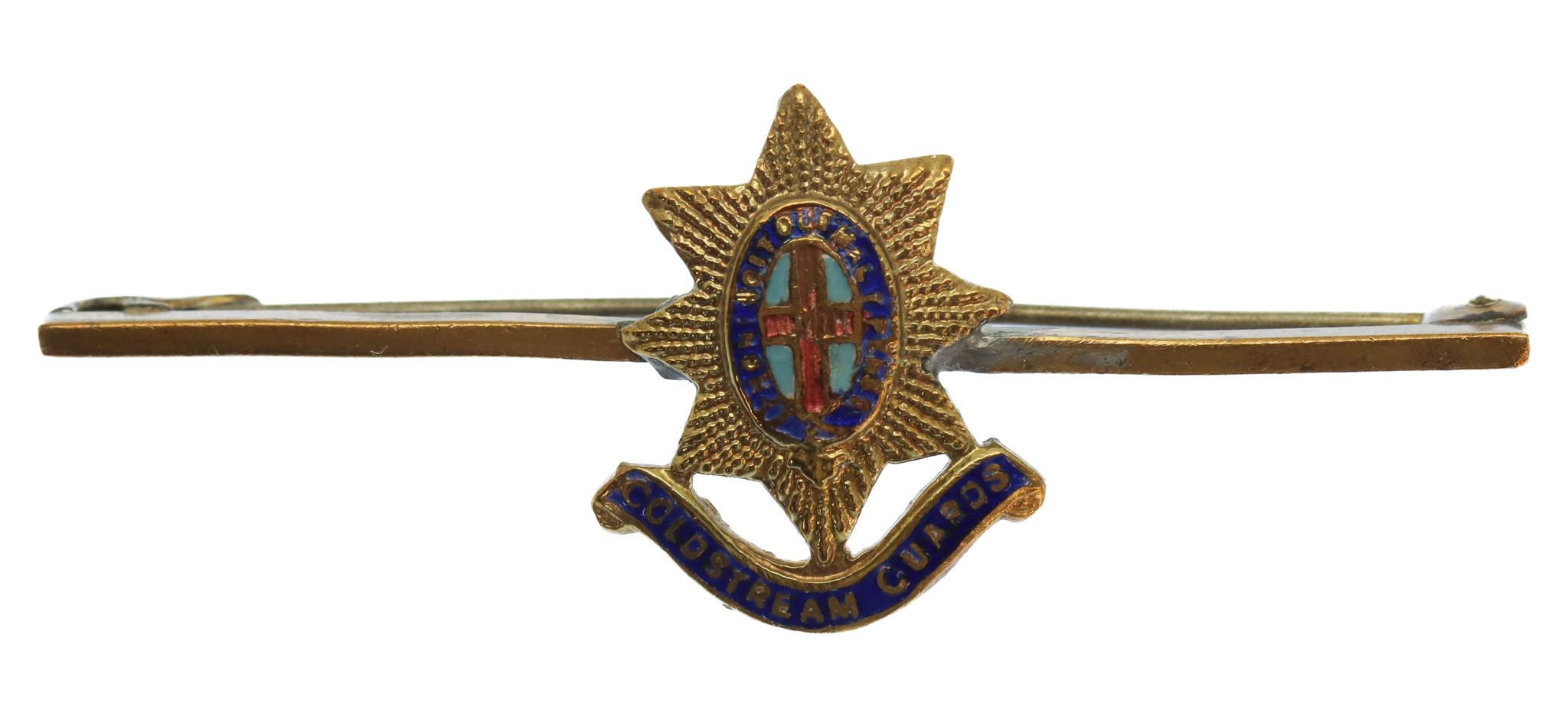 Coldstream Guards Enamelled Sweetheart Brooch/Tie Pin