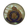 Suffolk Regiment Mother of Pearl & Silver Rim Sweetheart Brooch