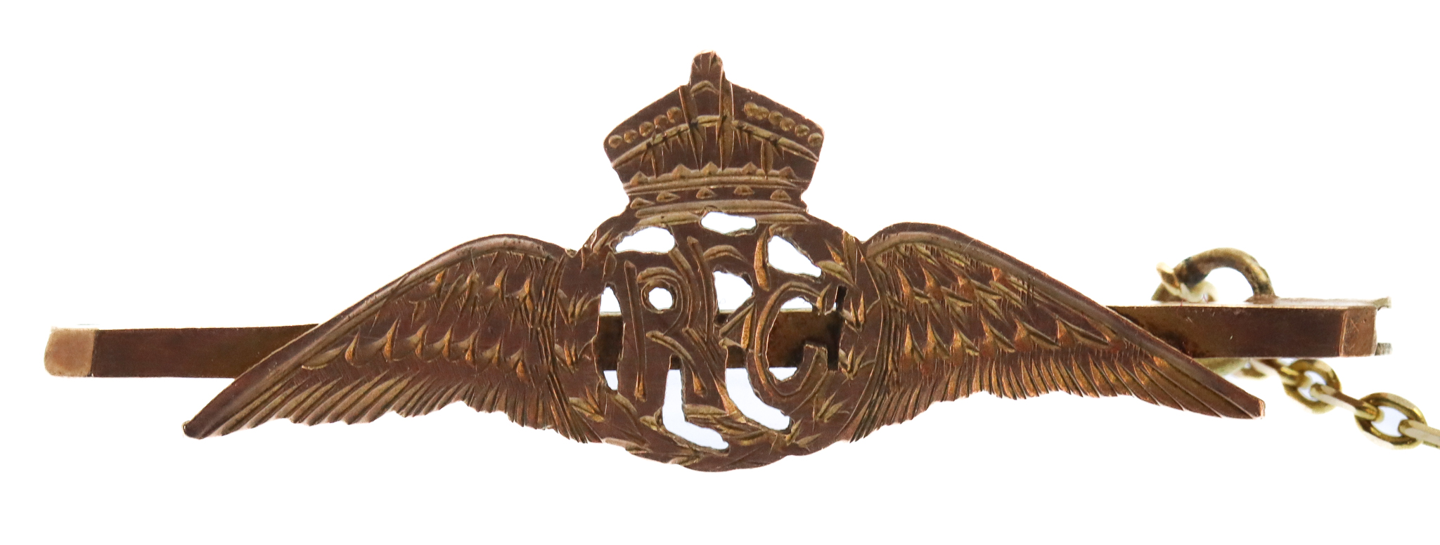 WW1 Royal Flying Corps (R.F.C.) 9ct Gold Sweetheart Brooch