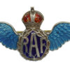 Royal Air Force (R.A.F.) Silver & Enamel Sweetheart Brooch - King's Crown