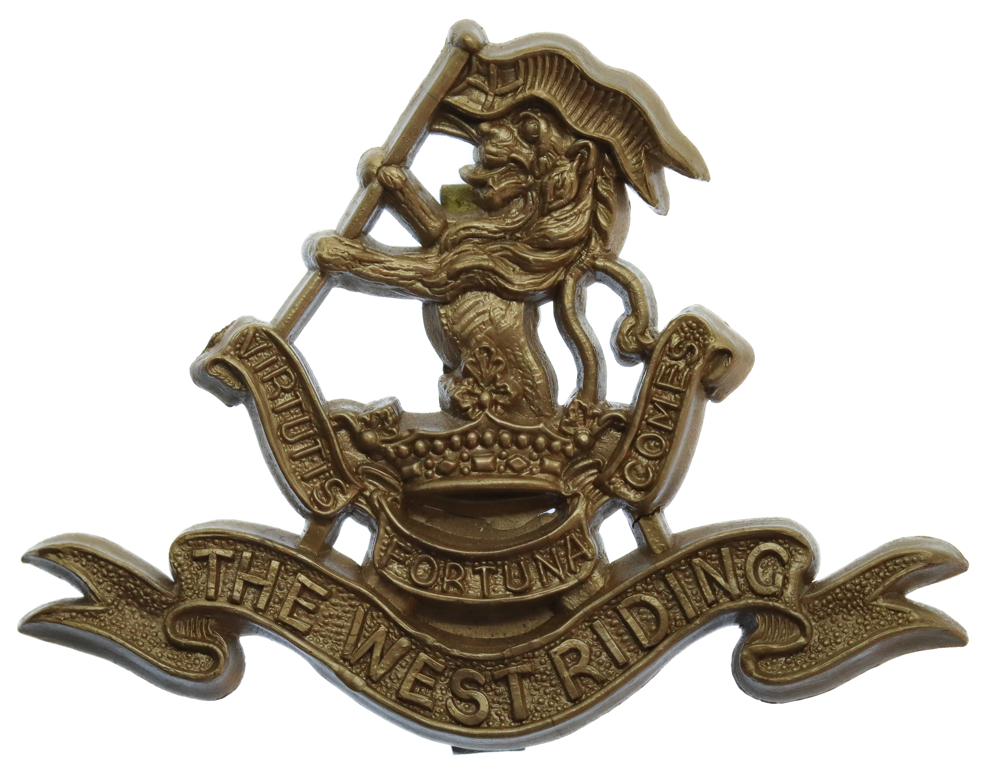West Riding Regiment (Duke of Wellington's) WW2 Plastic Economy Cap Badge