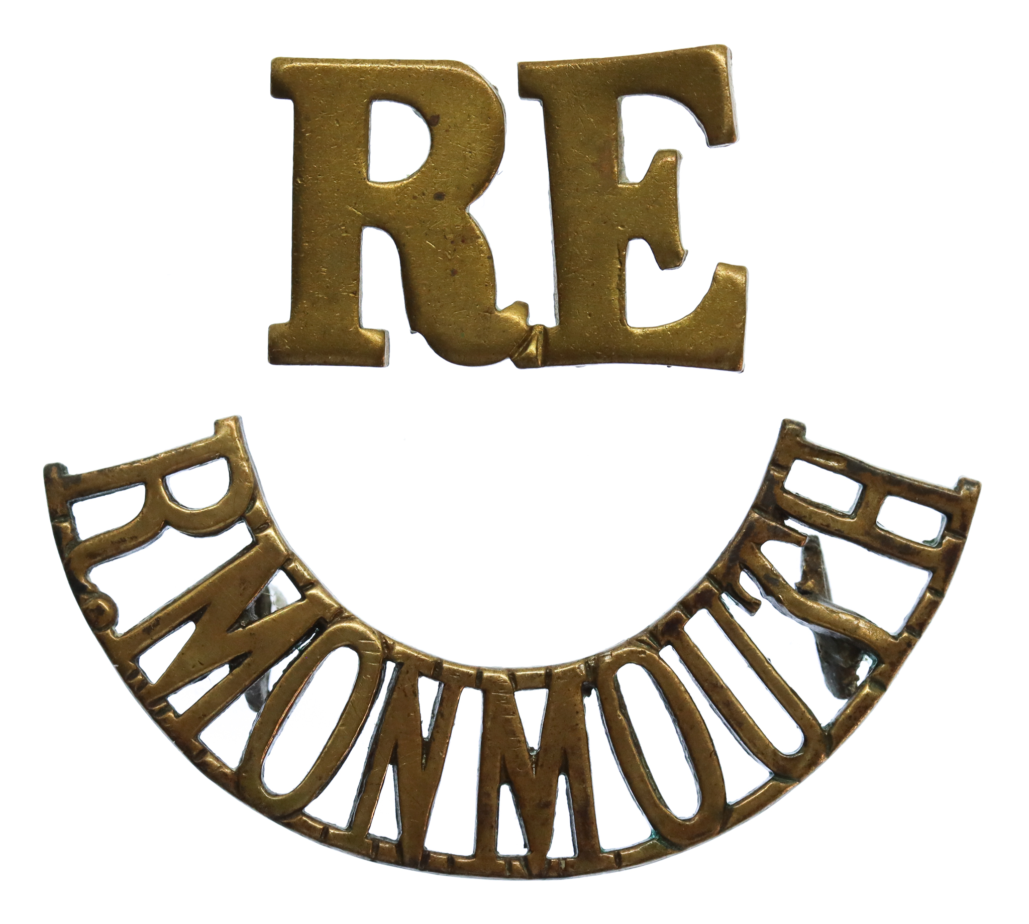 Royal Monmouthshire Royal Engineers (R.E./R.MONMOUTH) Shoulder Title