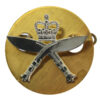 Royal Gurkha Rifles Chrome Cap Badge - Queen's Crown