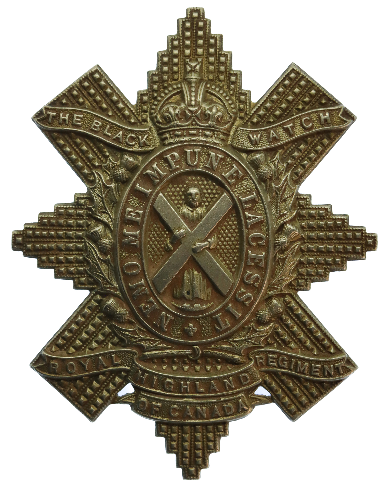 Canadian Black Watch (Royal Highland Regiment) of Canada Cap Badge - King's Crown