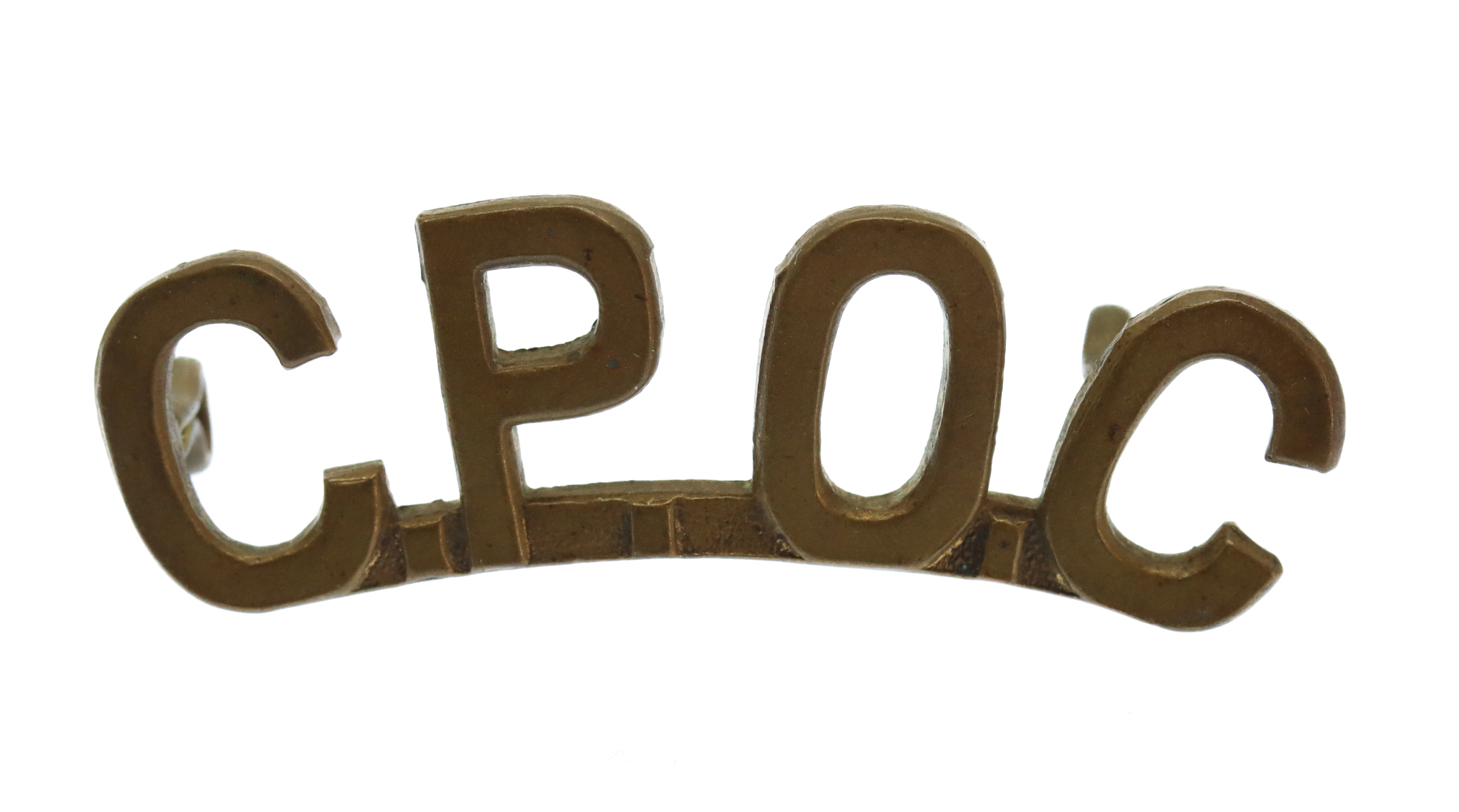 Canadian Permanent Ordnance Corps (C.P.O.C.) Shoulder Title (Caron Bros 1919)