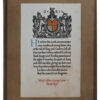 WW1 Memorial Scroll - Serjt. Gilbert George Lane, 5th Bn. Dorsetshire Regiment - K.I.A. 26/9/16
