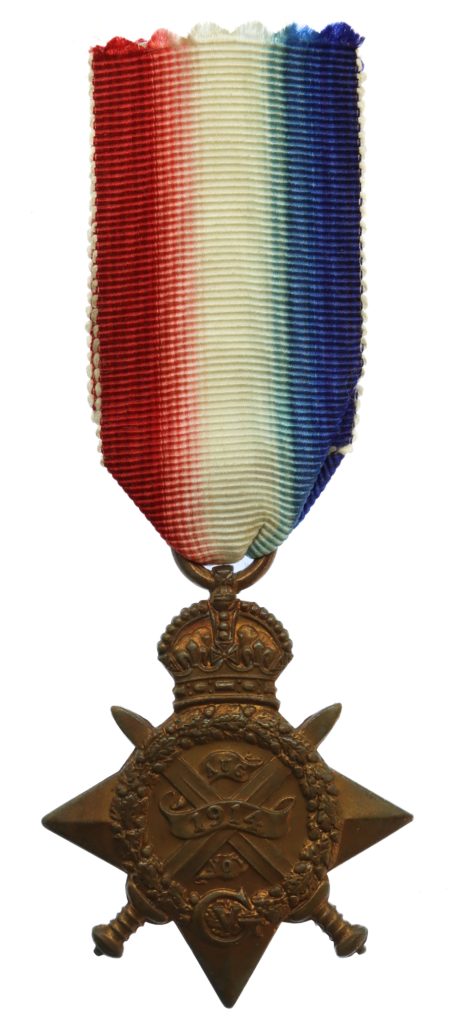 WW1 1914 Mons Star Medal to MM Winner - Pte. J. Bains, Manchester Regiment - Wounded 3 Times