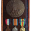 WW1 Twice Mentioned in Despatches 1914-15 Star Medal Trio and Memorial Plaque - Major F.G. Owens, Liverpool Regiment