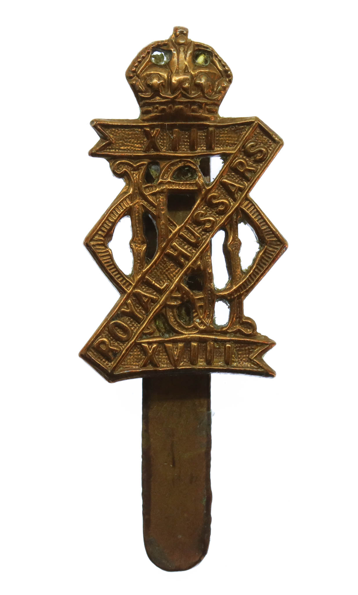 13th/18th Royal Hussars Cap Badge - King's Crown