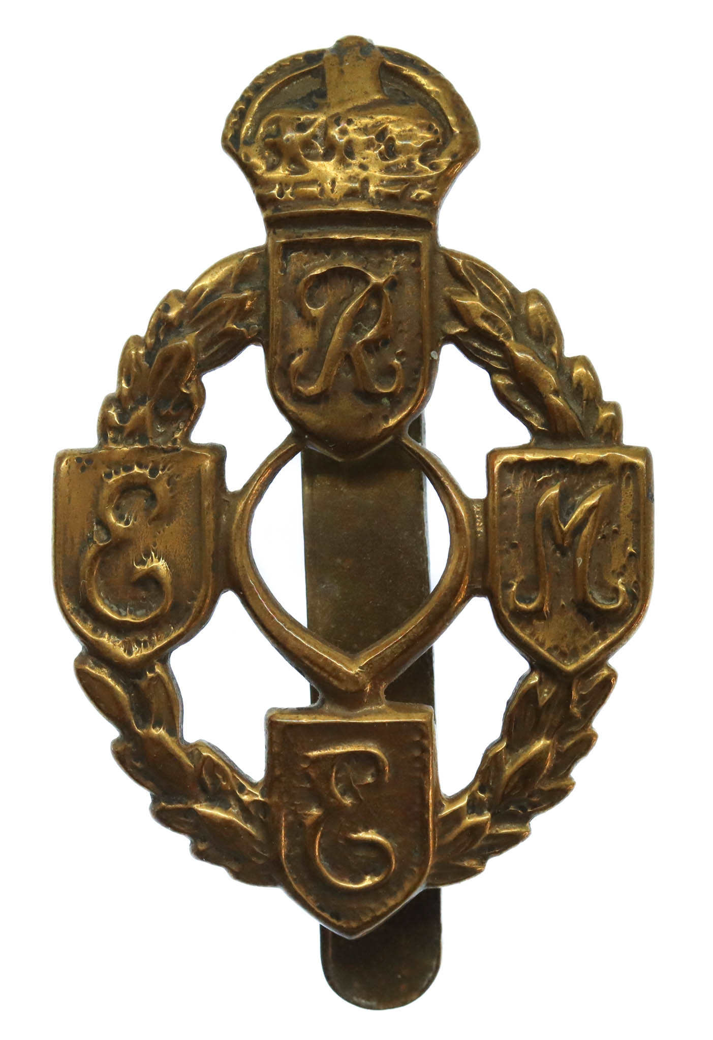 Royal Electrical & Mechanical Engineers (R.E.M.E.) Cap Badge - King's Crown (1st Pattern)