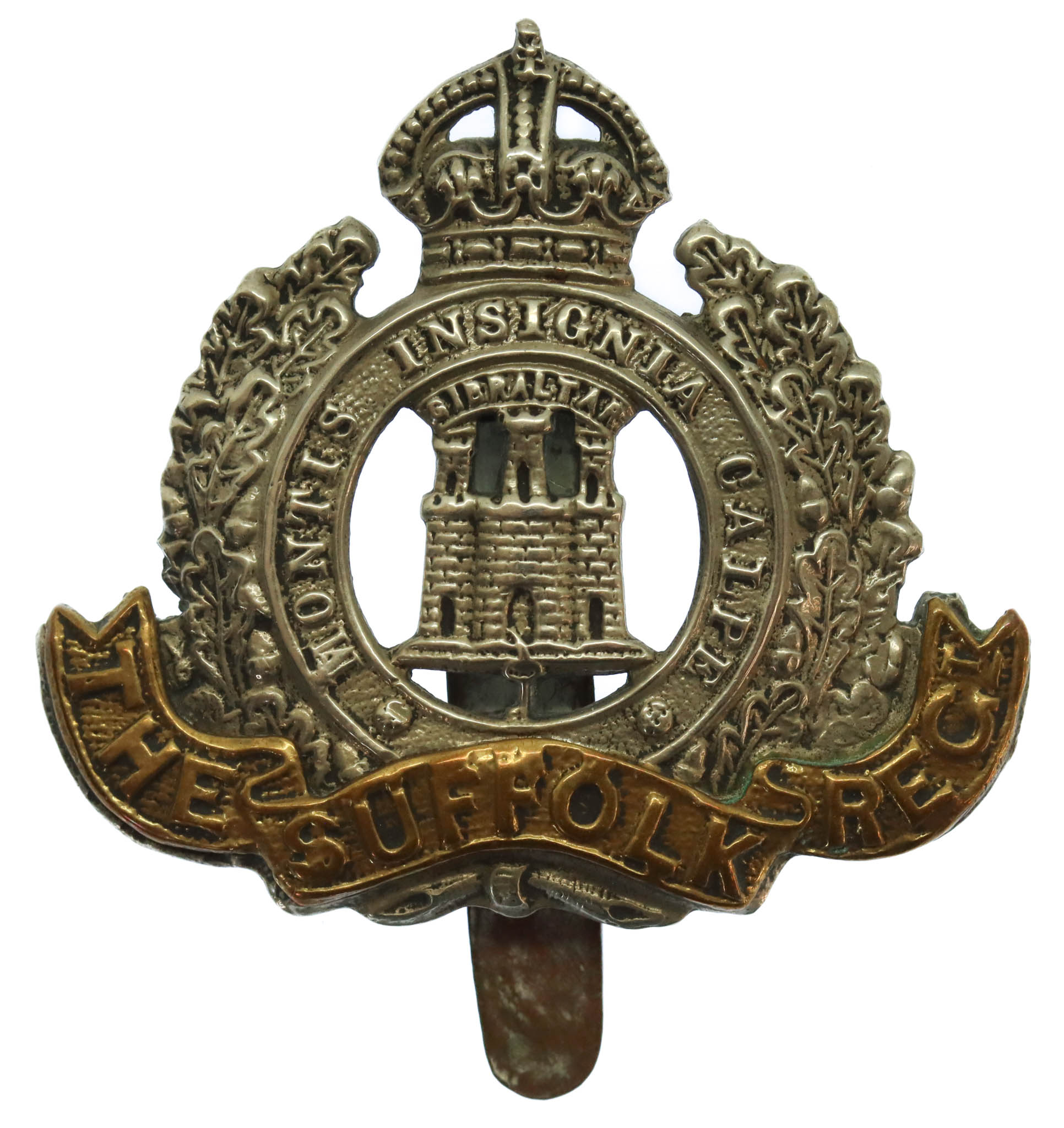 Suffolk Regiment Cap Badge - King's Crown