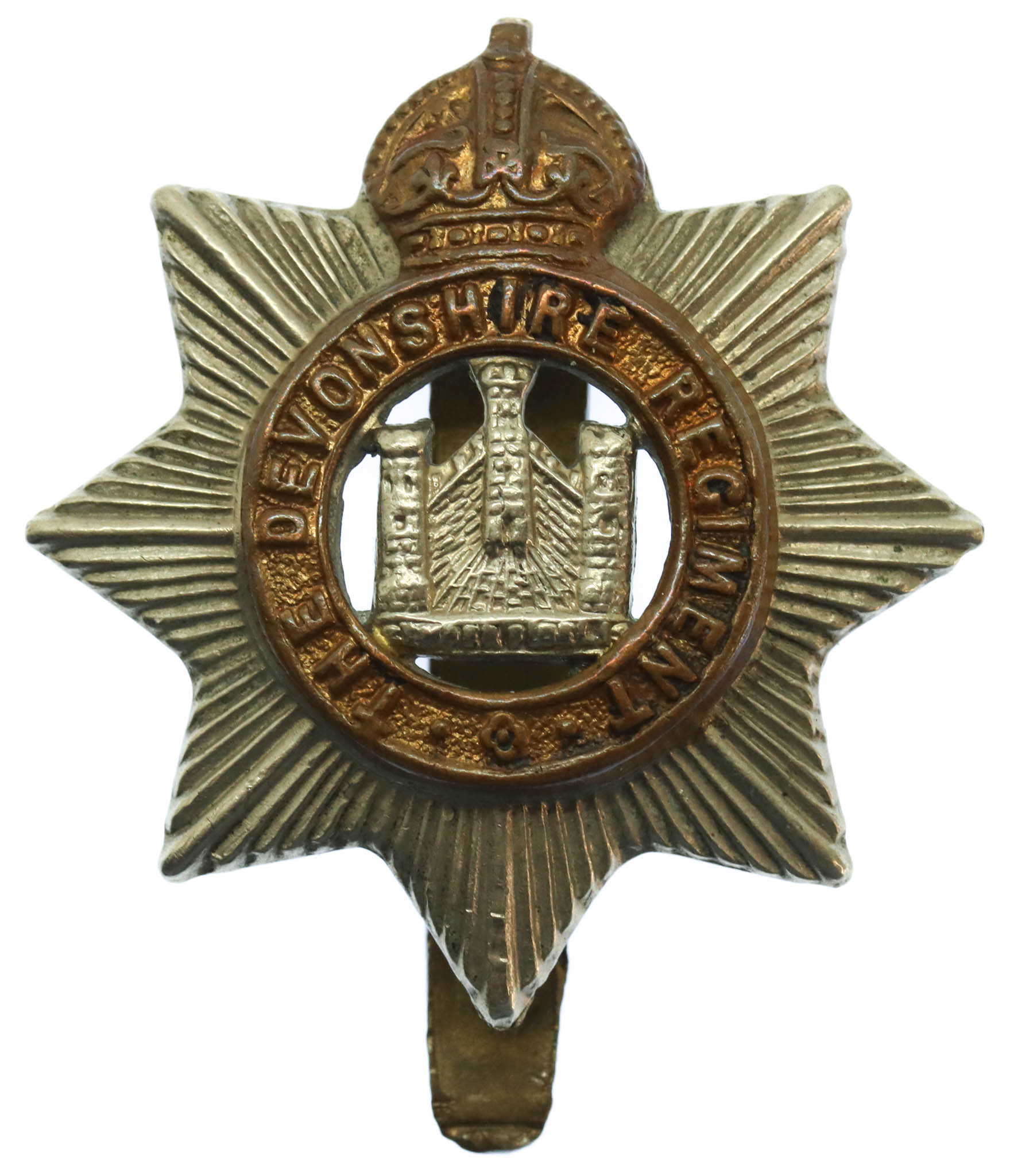 Devonshire Regiment Cap Badge - King's Crown