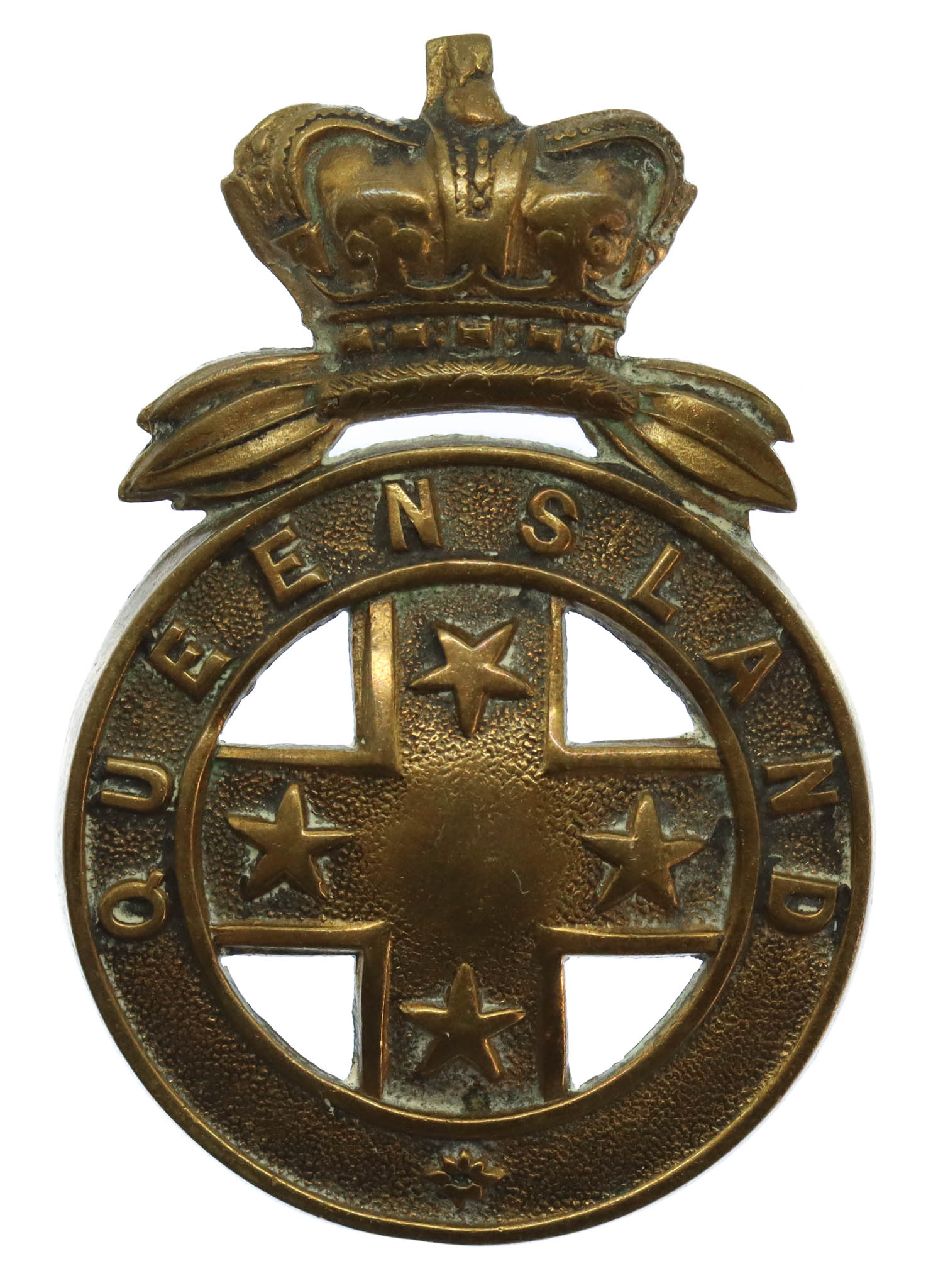 Victorian Australian Queensland Defence Forces Slouch Hat Badge