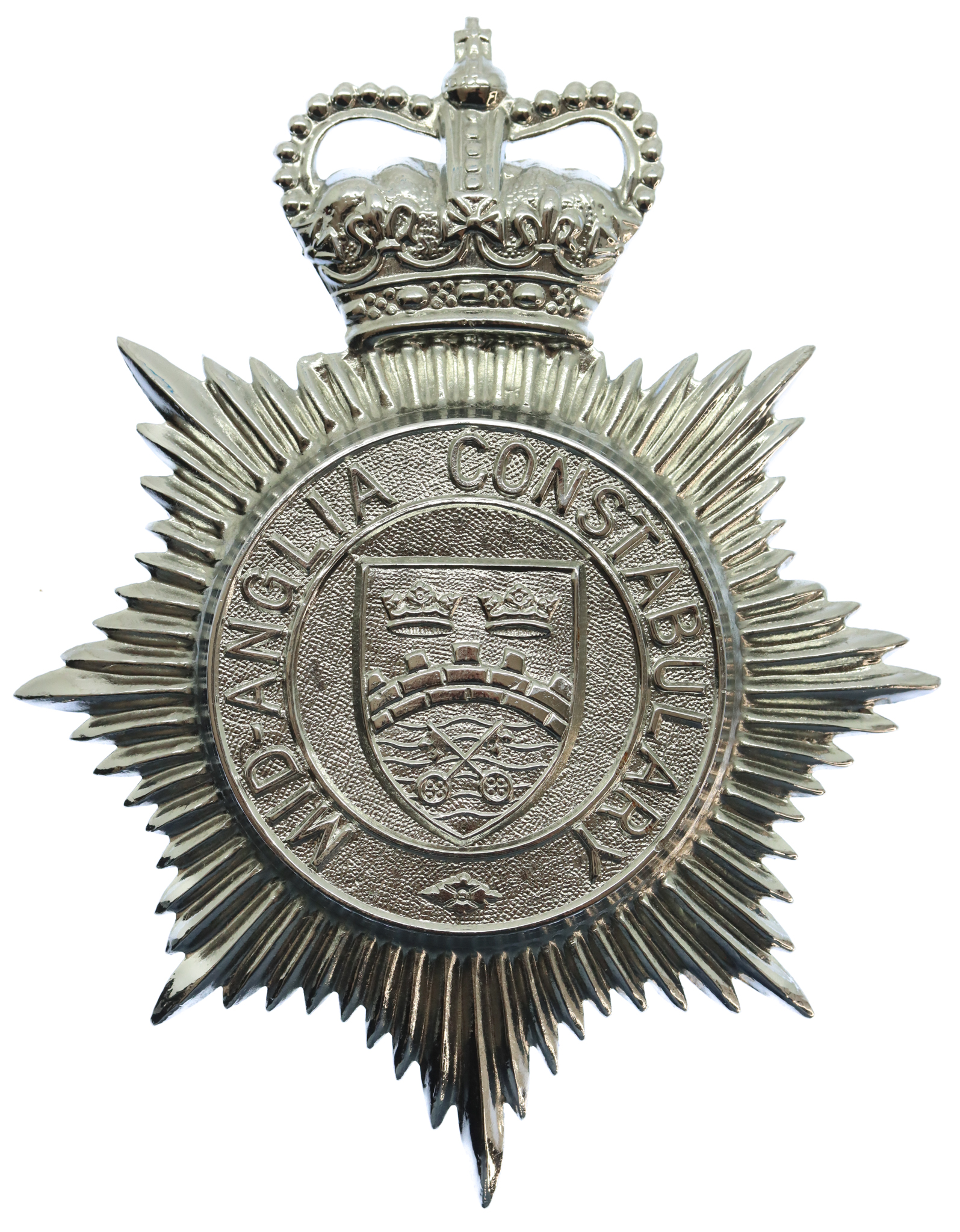 Mid-Anglia Constabulary Helmet Plate - Queen's Crown