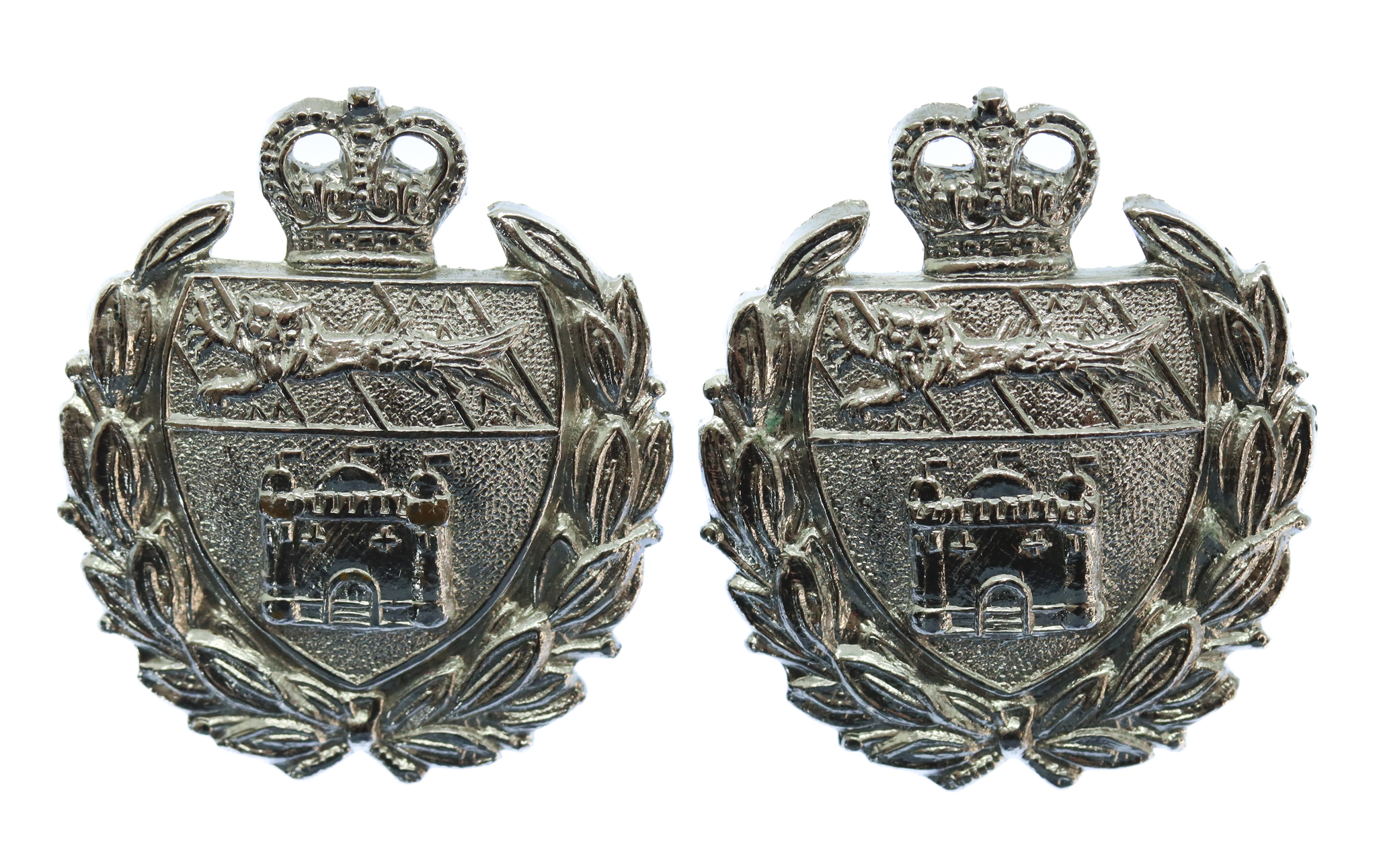Pair of Norfolk Joint Police Collar Badges - Queen's Crown