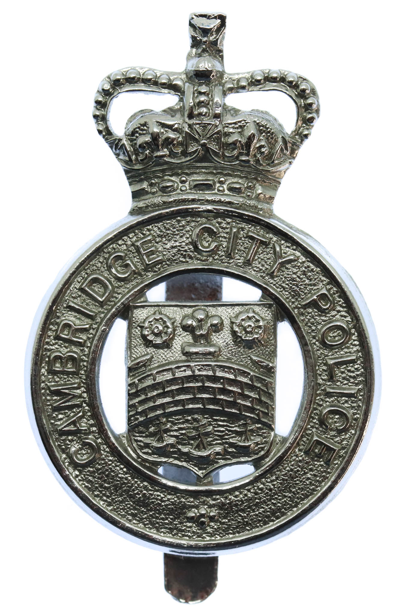 Cambridge City Police Cap Badge - Queen's Crown