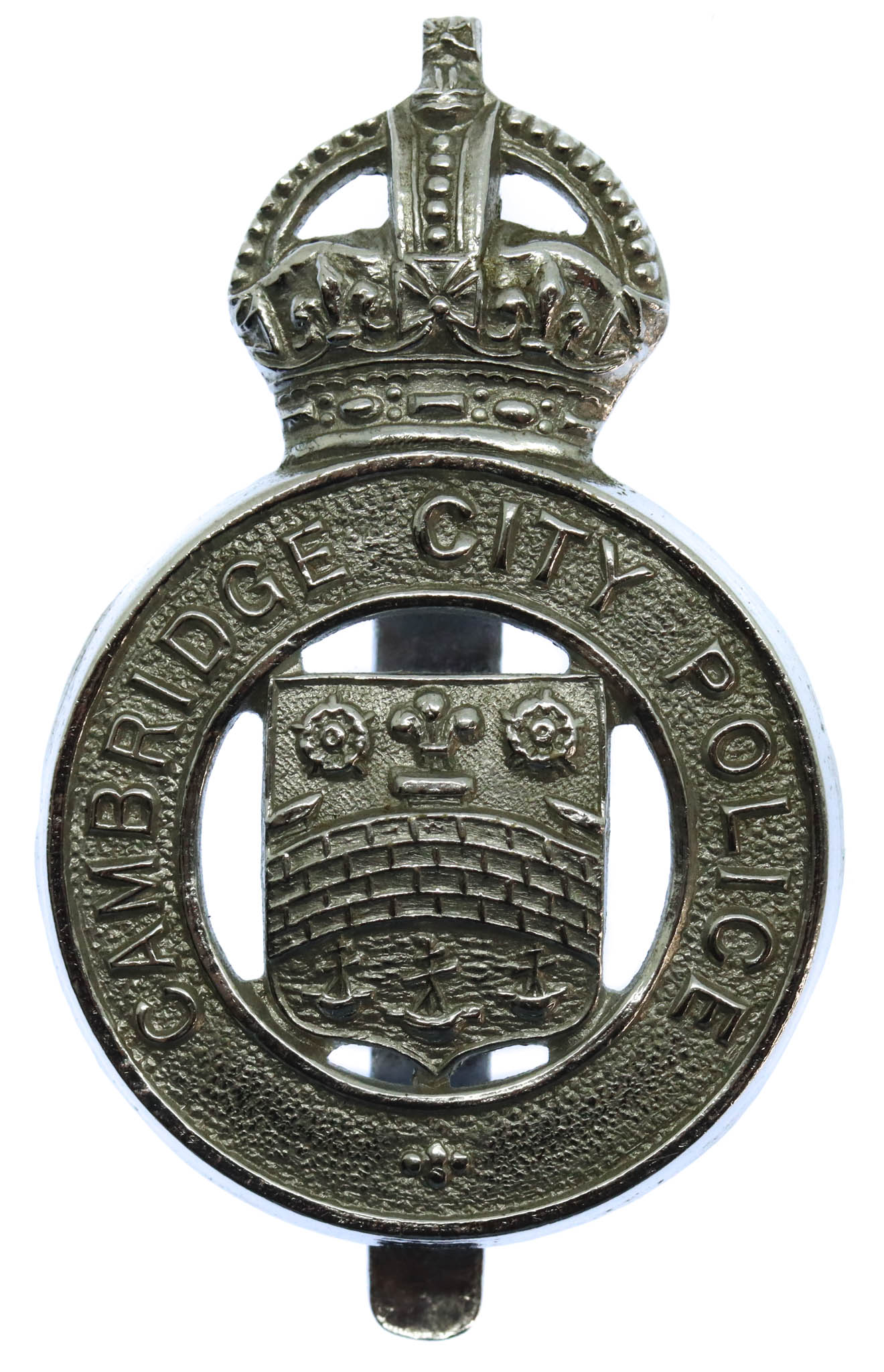 Cambridge City Police Cap Badge - King's Crown