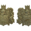 Pair of Cambridge Borough Police White Metal Collar Badges