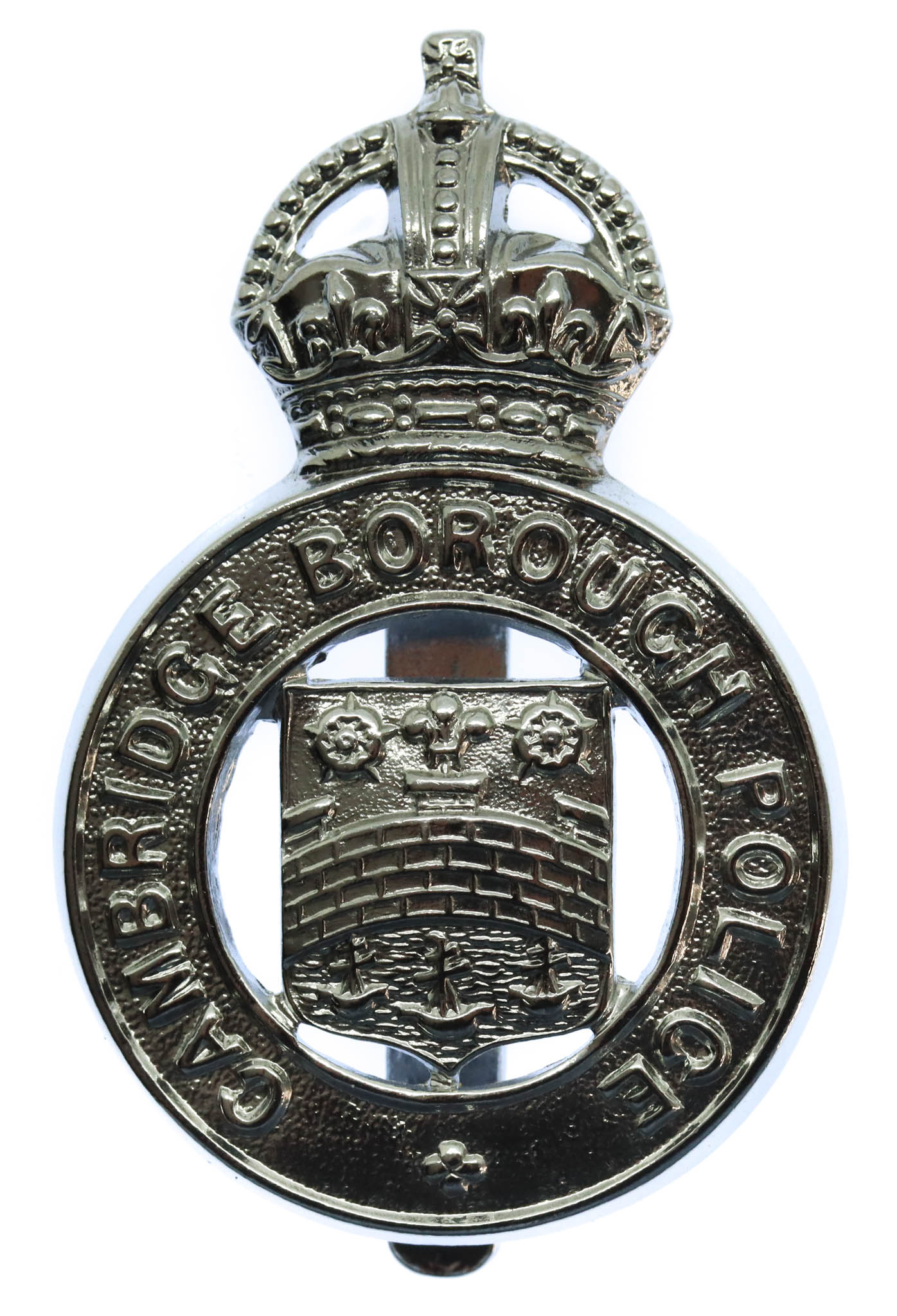 Cambridge Borough Police Cap Badge - King's Crown