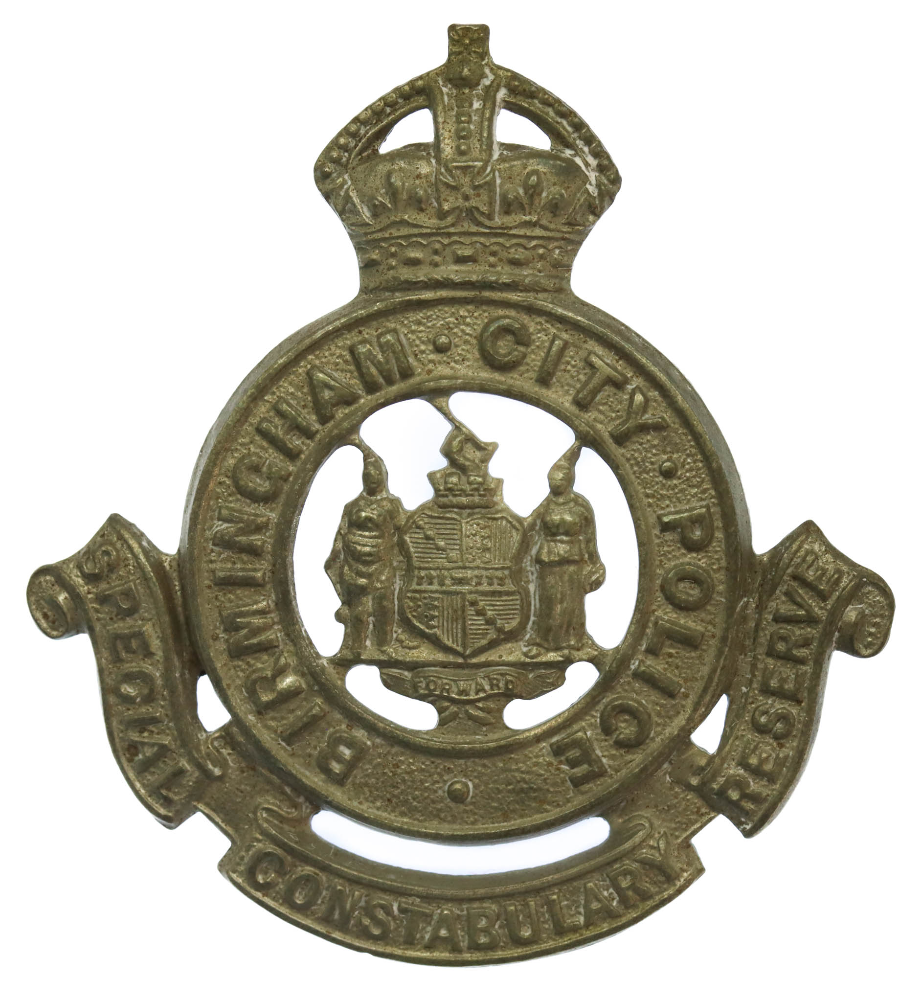 Birmingham City Police Special Constabulary Reserve Cap Badge - King's Crown