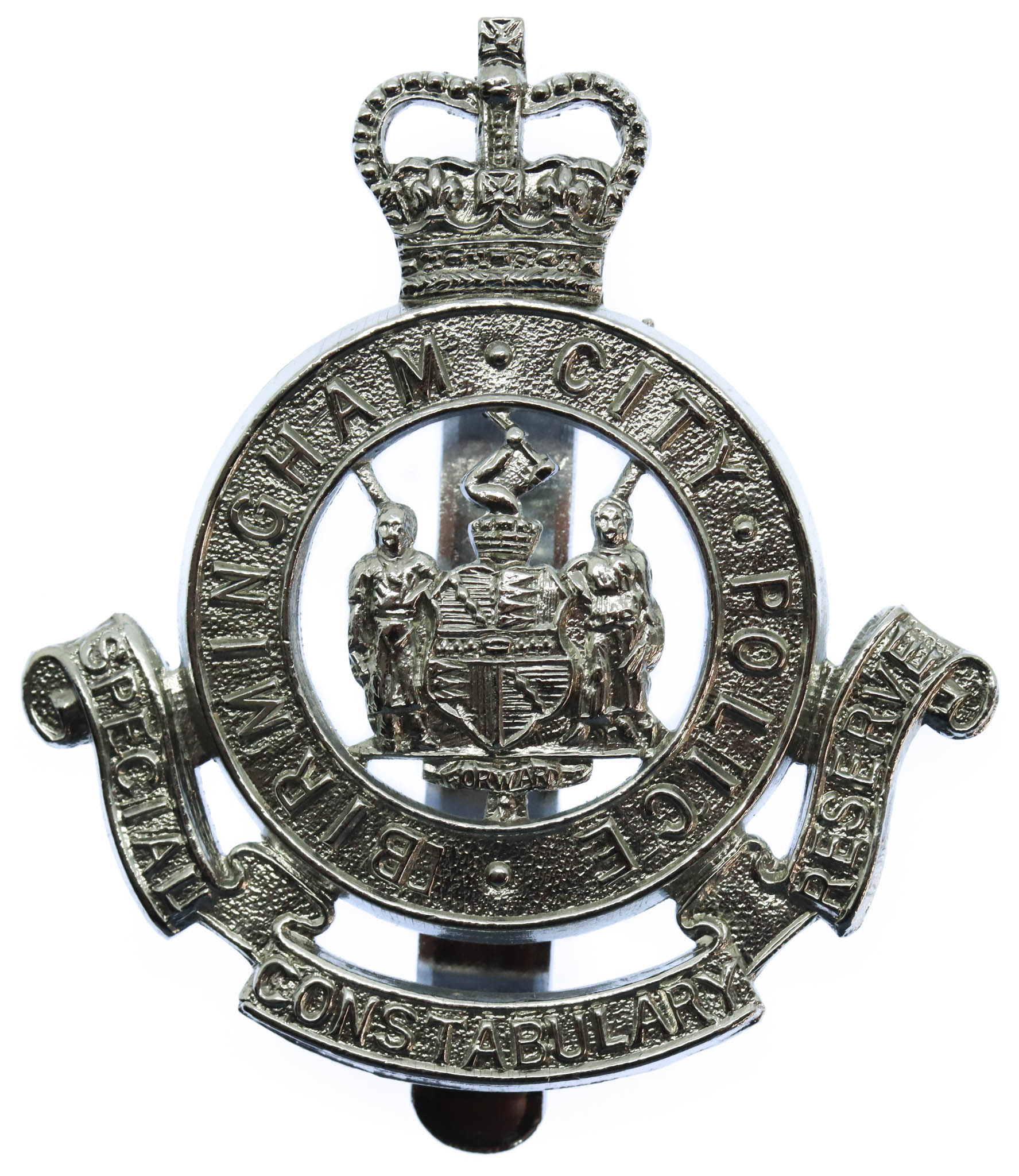 Birmingham City Police Special Constabulary Reserve Cap Badge - Queen's Crown