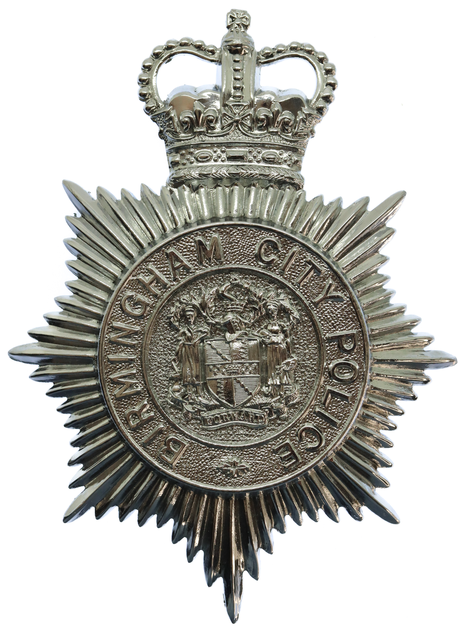 Birmingham City Police Helmet Plate - Queen's Crown