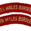 Pair of South Wales Borderers (SOUTH WALES BORDERERS) Cloth Shoulder Titles