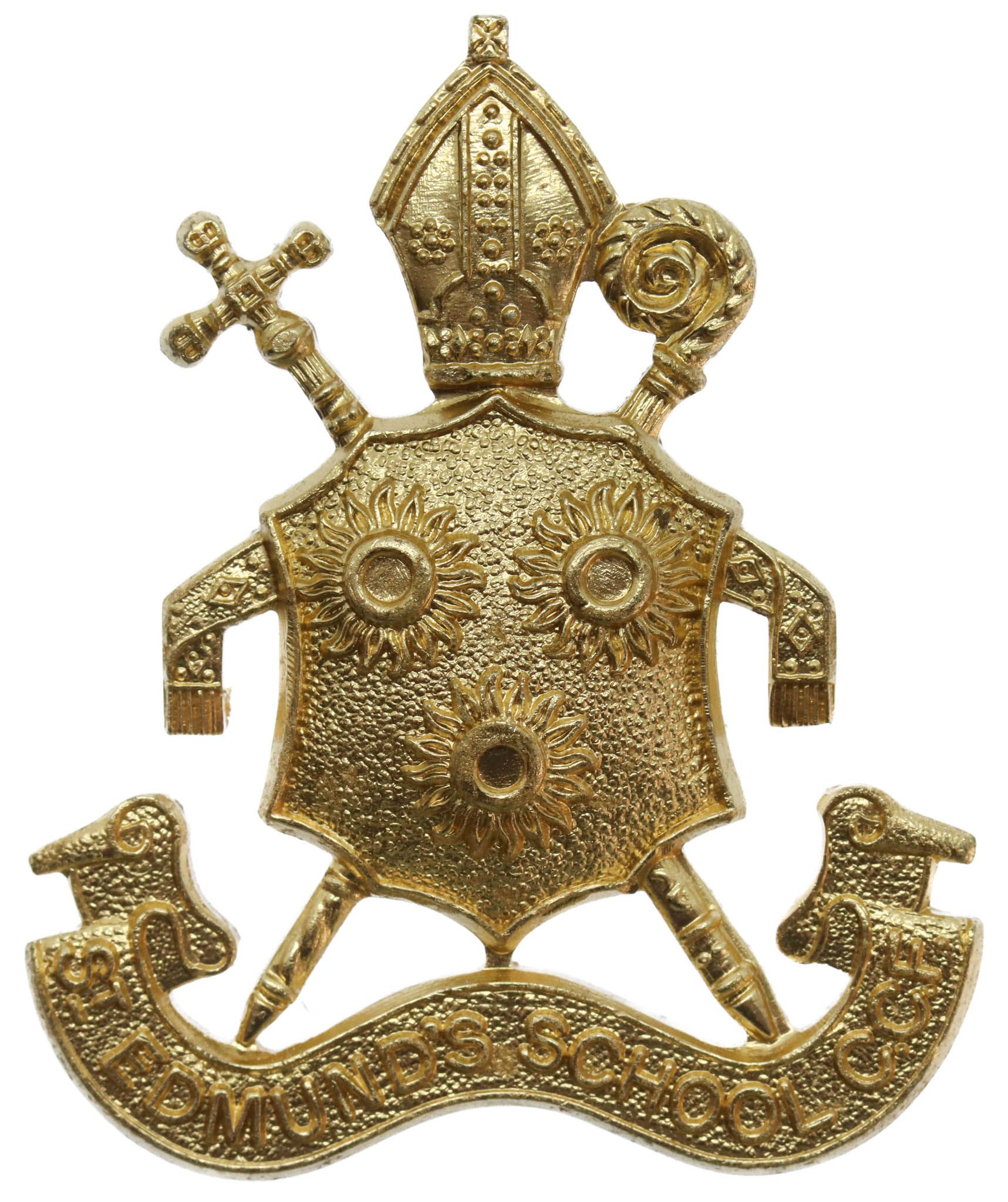 St. Edmund's School C.C.F. Anodised (Staybrite) Cap Badge