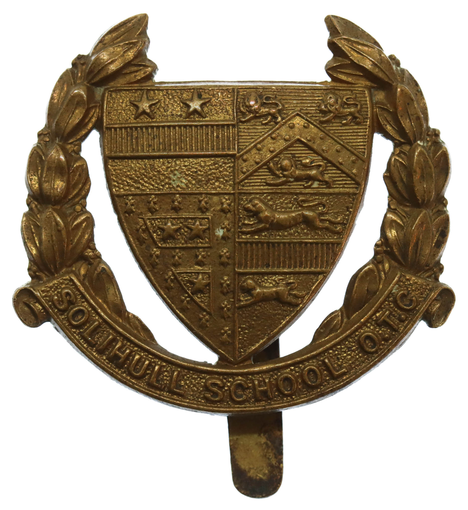 Solihull School O.T.C. Brass Cap Badge