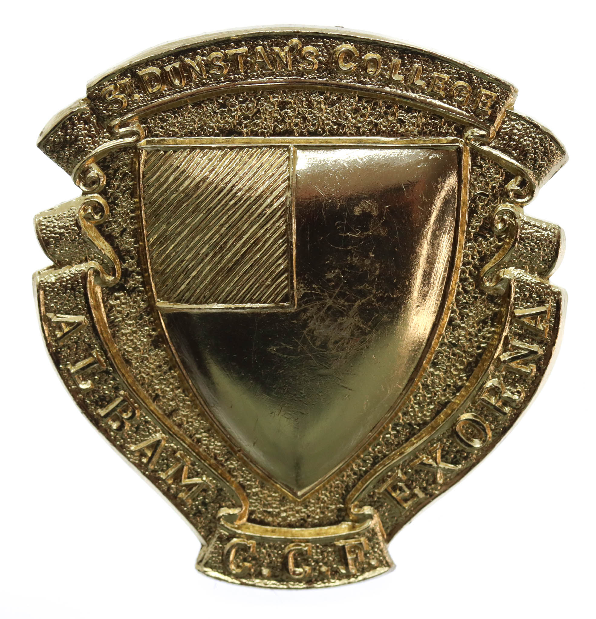 St. Dunstan's College C.C.F. Anodised (Staybrite) Cap Badge